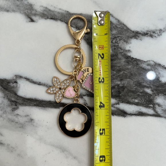 Fashion Inspired Charm Keychain/Bagchai - Pink, Black and Gold - Never been used - Picture 4 of 5
